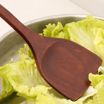 Spatula de bucătărie din lemn, mâner lung, ustensil de gătit din lemn natural, potrivit pentru tigăi antiaderente