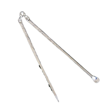Bețișoare din argint Sterling 925 și lingurițe pentru urechi, lucrate manual, pentru uz casnic, portabile