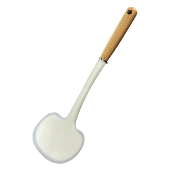 Spatulă de silicon cu mâner din lemn – mică, rezistentă la temperatură, antiaderentă