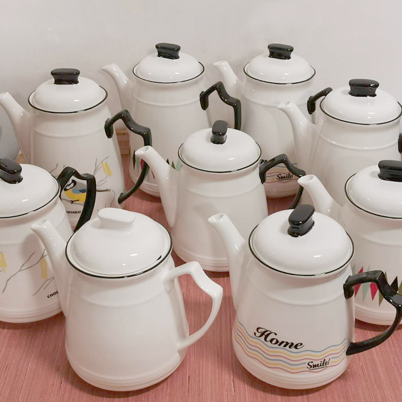 Ceainic ceramic cu posibilitatea personalizării logo-ului, rezistent la temperaturi înalte pentru apă caldă și rece