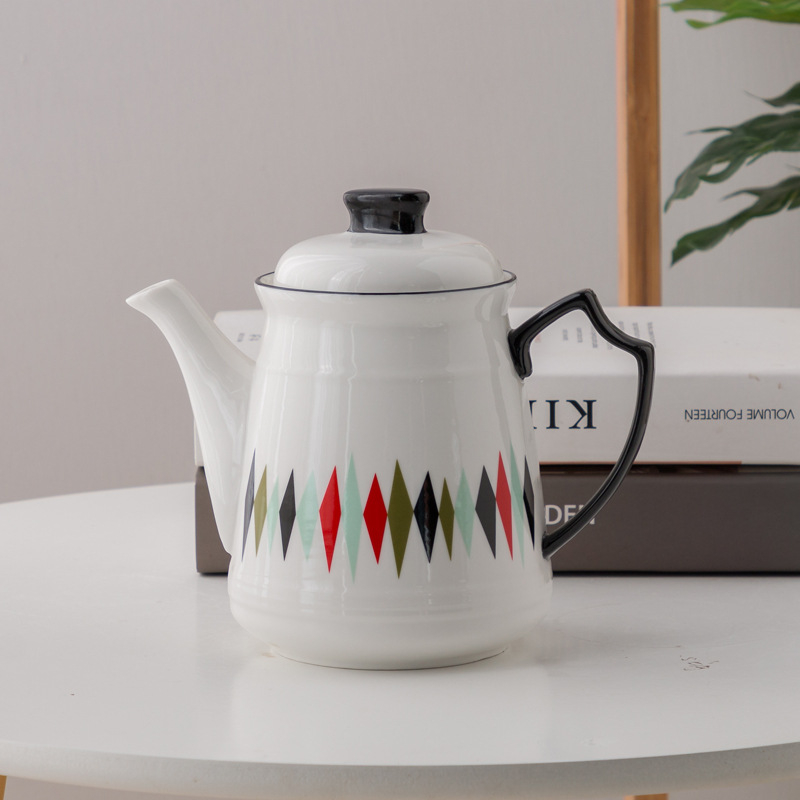 Ceainic ceramic cu posibilitatea personalizării logo-ului, rezistent la temperaturi înalte pentru apă caldă și rece