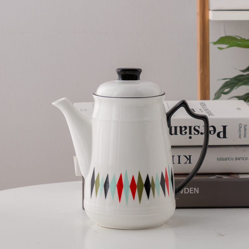 Ceainic ceramic cu posibilitatea personalizării logo-ului, rezistent la temperaturi înalte pentru apă caldă și rece