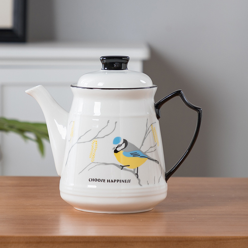 Ceainic ceramic cu posibilitatea personalizării logo-ului, rezistent la temperaturi înalte pentru apă caldă și rece