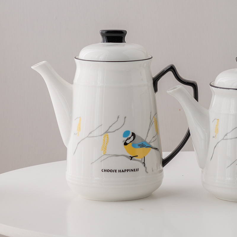 Ceainic ceramic cu posibilitatea personalizării logo-ului, rezistent la temperaturi înalte pentru apă caldă și rece