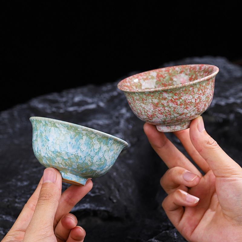 Set ceramic Gongfu pentru ceai: ceașcă principală, ceașcă de degustare, bol mare pentru ceai și suport pentru ceai – cadou