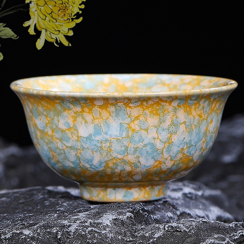 Set ceramic Gongfu pentru ceai: ceașcă principală, ceașcă de degustare, bol mare pentru ceai și suport pentru ceai – cadou