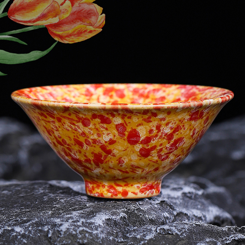 Set ceramic Gongfu pentru ceai: ceașcă principală, ceașcă de degustare, bol mare pentru ceai și suport pentru ceai – cadou