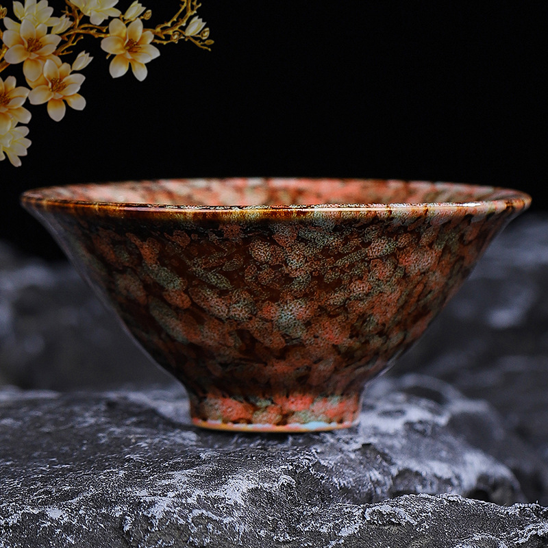 Set ceramic Gongfu pentru ceai: ceașcă principală, ceașcă de degustare, bol mare pentru ceai și suport pentru ceai – cadou
