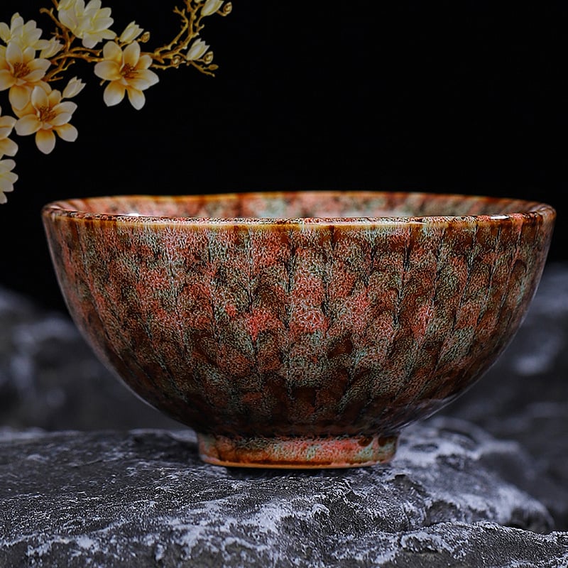Set ceramic Gongfu pentru ceai: ceașcă principală, ceașcă de degustare, bol mare pentru ceai și suport pentru ceai – cadou