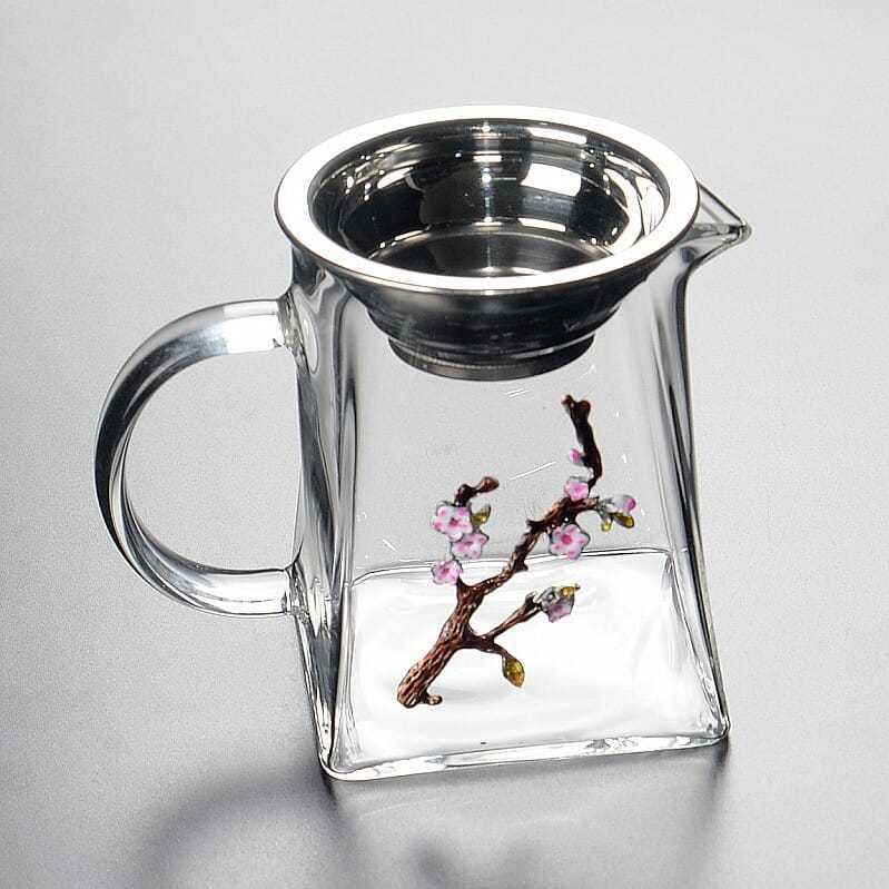 Σετ Gongfu τσαγιού από γυαλί υψηλής θερμικής αντοχής, με μεγάλο κανάκι για ομοιόμορφη χορήγηση τσαγιού, διαχωριστή τσαγιού και φίλτρο τσαγιού
