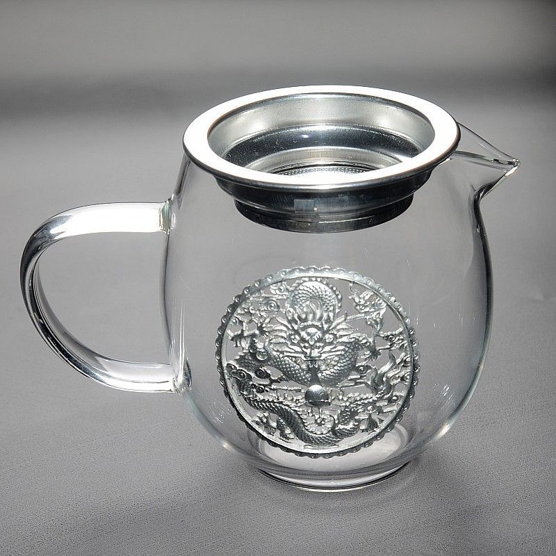 Σετ Gongfu τσαγιού από γυαλί υψηλής θερμικής αντοχής, με μεγάλο κανάκι για ομοιόμορφη χορήγηση τσαγιού, διαχωριστή τσαγιού και φίλτρο τσαγιού