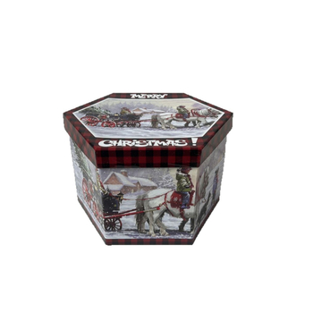 Set de 14 globulețe de Crăciun, 8 cm, în cutie cadou pentru decorarea bradului
