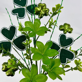 Ghirlandă artificială cu trifoi și plante verzi – decor pentru Ziua Sfântului Patrick, plante plastice pentru casă, nunți și exterior
