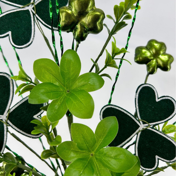 Ghirlandă artificială cu trifoi și plante verzi – decor pentru Ziua Sfântului Patrick, plante plastice pentru casă, nunți și exterior