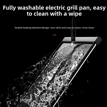 Grătar electric pentru uz casnic, fără fum, cu capacitate mare, multifuncțional, tigă grill antiaderent în stil coreean și grătar