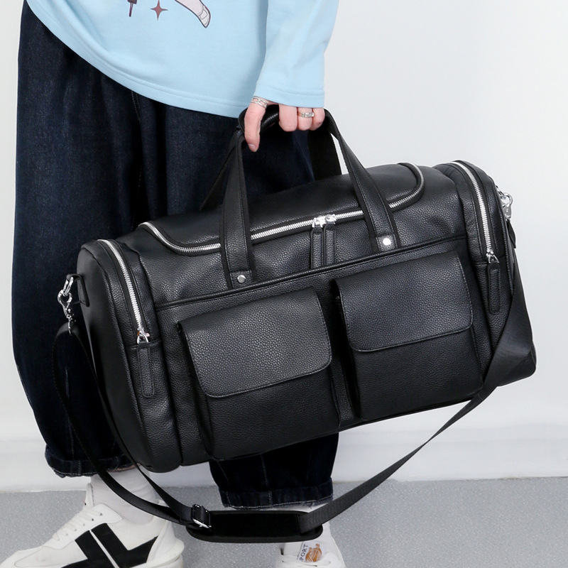 Muška torba za vježbanje od PU kože, crossbody preko ramena, velika kapaciteta 20–35L