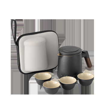 Set ceramic de ceai pentru călătorii cu ceainic Kung Fu și ceașcă, stil chinezesc, kit de preparare a ceaiului, cadou în aer liber