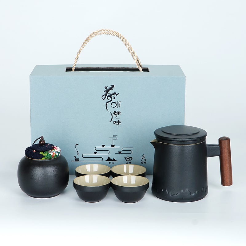 Set ceramic de ceai pentru călătorii cu ceainic Kung Fu și ceașcă, stil chinezesc, kit de preparare a ceaiului, cadou în aer liber