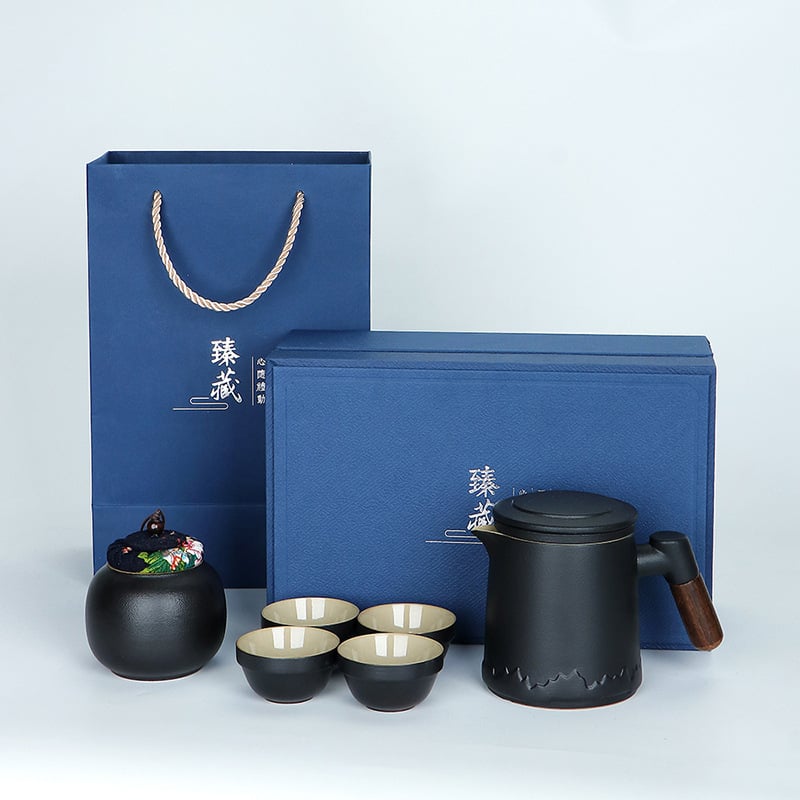 Set ceramic de ceai pentru călătorii cu ceainic Kung Fu și ceașcă, stil chinezesc, kit de preparare a ceaiului, cadou în aer liber