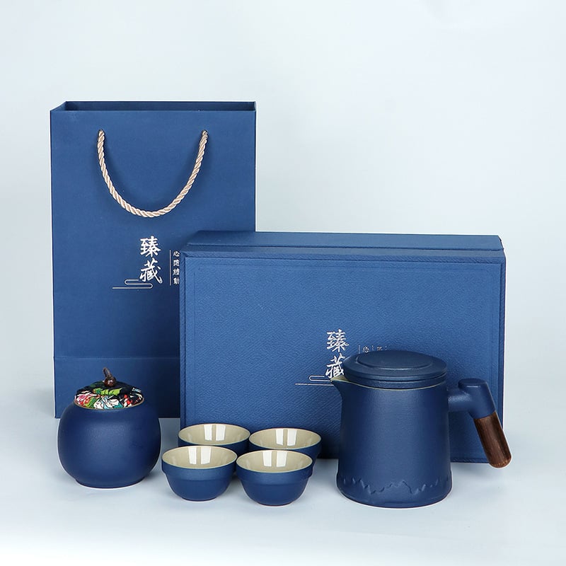 Set ceramic de ceai pentru călătorii cu ceainic Kung Fu și ceașcă, stil chinezesc, kit de preparare a ceaiului, cadou în aer liber