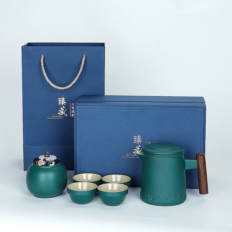 Set ceramic de ceai pentru călătorii cu ceainic Kung Fu și ceașcă, stil chinezesc, kit de preparare a ceaiului, cadou în aer liber