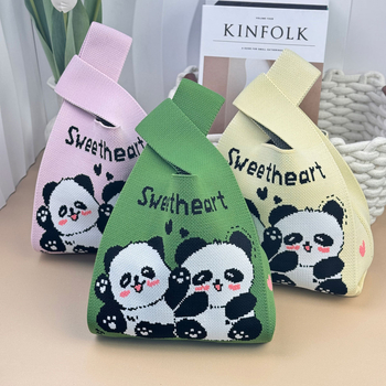 Chengdu Panda Tote torba, pletena ručna torba, ženska dnevna torba, torba za rame, bucket stil