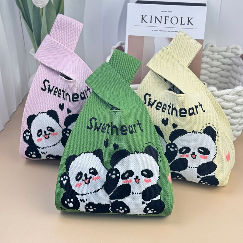 Chengdu Panda Tote torba, pletena ručna torba, ženska dnevna torba, torba za rame, bucket stil