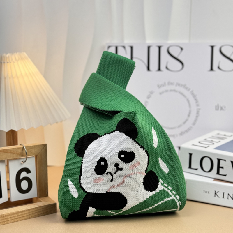 Chengdu Panda Tote torba, pletena ručna torba, ženska dnevna torba, torba za rame, bucket stil