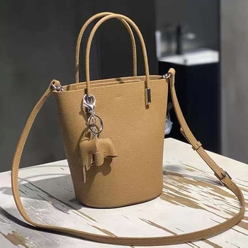 Ženska torba tipa bucket od prave kože, srednje veličine, 2024 novi dizajn, svestrana crossbody, jednostavna kožna torba