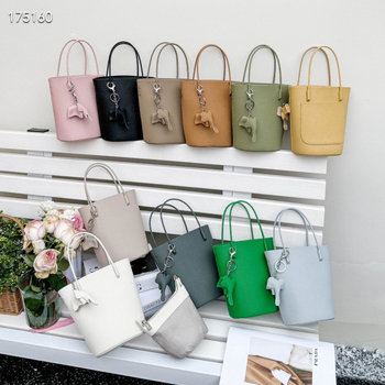 Ženska torba tipa bucket od prave kože, srednje veličine, 2024 novi dizajn, svestrana crossbody, jednostavna kožna torba