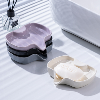Tavă ceramică pentru săpun, drenaj pentru baie, design creativ
