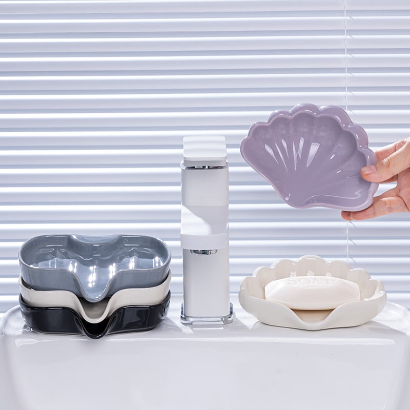 Tavă ceramică pentru săpun, drenaj pentru baie, design creativ