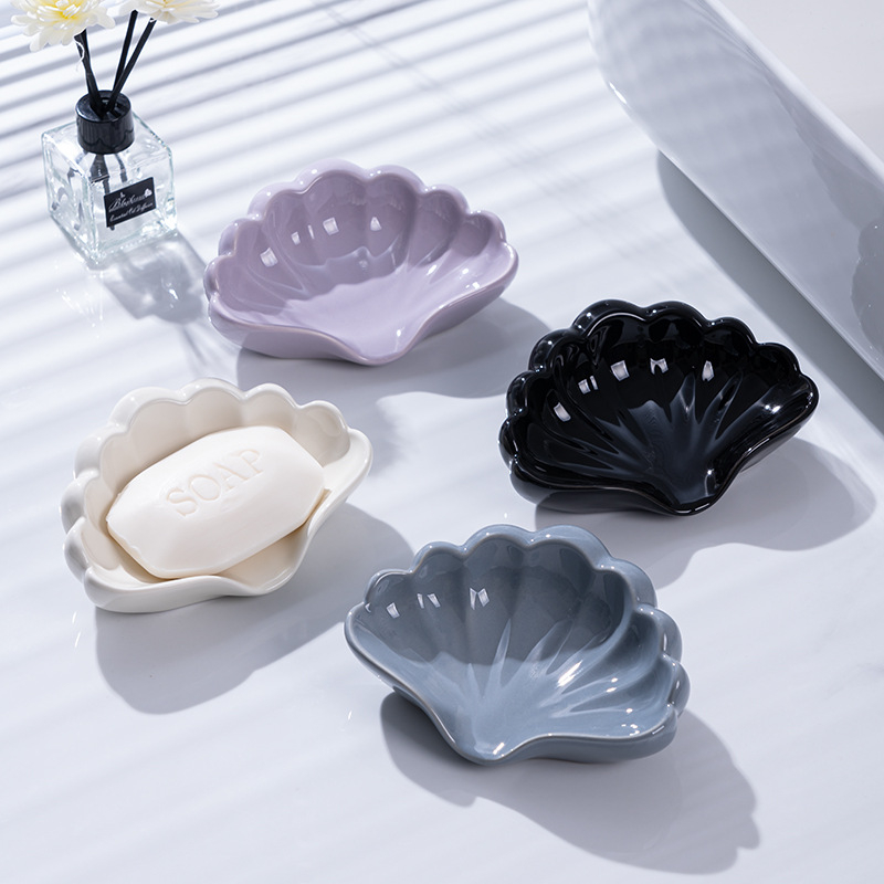 Tavă ceramică pentru săpun, drenaj pentru baie, design creativ