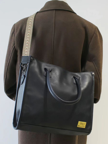 PU kožna muška torba za rame, crossbody, za 13-inčni prijenosno računalo, svakodnevna tote torba