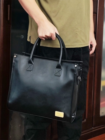 PU kožna muška torba za rame, crossbody, za 13-inčni prijenosno računalo, svakodnevna tote torba