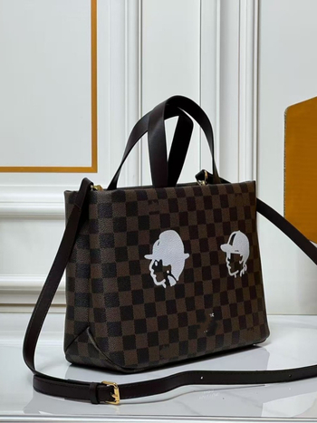 Muška Shopper torba L's Family — jednostavna tote torba preko ramena, PVC materijal, karirani uzorak, podstava od platna