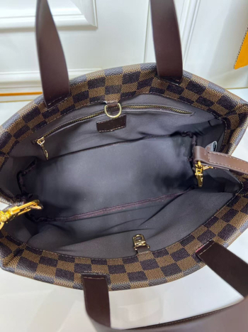 Muška Shopper torba L's Family — jednostavna tote torba preko ramena, PVC materijal, karirani uzorak, podstava od platna