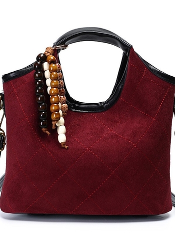Mala velur torbica s dijamantnim šivanjem, crossbody, tote stil