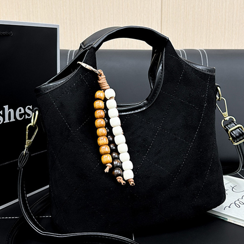 Mala velur torbica s dijamantnim šivanjem, crossbody, tote stil