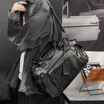 Muška torba za putovanje velikog kapaciteta, crossbody dizajn, vodootporna PU koža, urbani stil