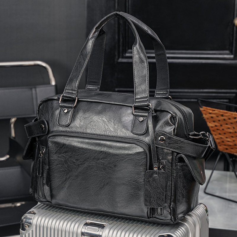 Muška torba za putovanje velikog kapaciteta, crossbody dizajn, vodootporna PU koža, urbani stil