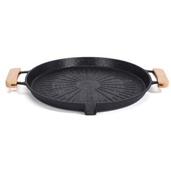 Tigaie grill cu piatră Maifan pentru inducție, antiaderentă, utilizare casnică, compatibilă cu flacără deschisă și gaze, verde