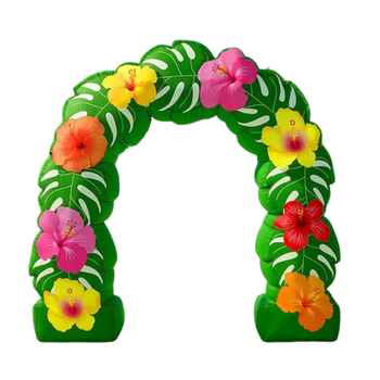 Arc LED gonflabil cu temă Hawaii, decor tropical pentru petreceri, pentru piscină în aer liber și curte