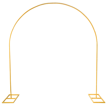 Arc metal auriu pentru nunți și petreceri, cu bază mare, 210 × 240 cm
