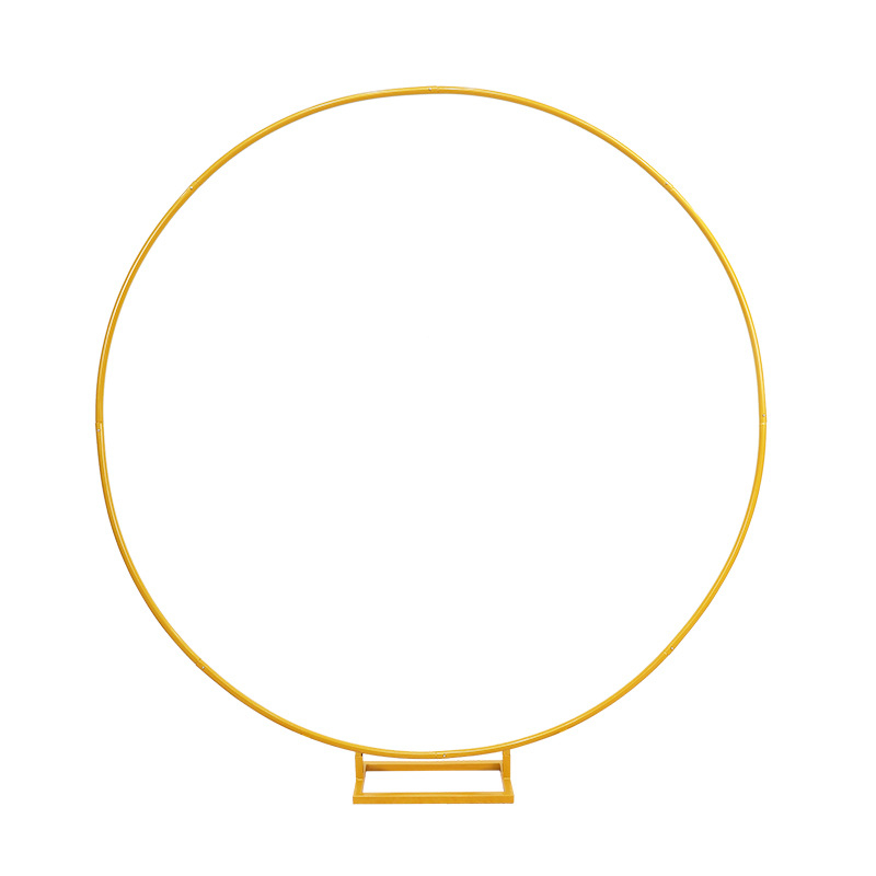 Arc metalic circular cu bază mare pentru decorarea nunții și a petrecerii