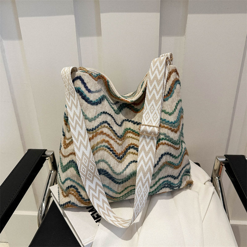 Ženska crossbody torba, novi stil, velika kapaciteta, platnena torba u stilu kante