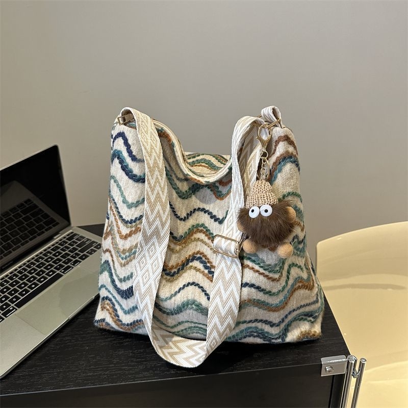 Ženska crossbody torba, novi stil, velika kapaciteta, platnena torba u stilu kante