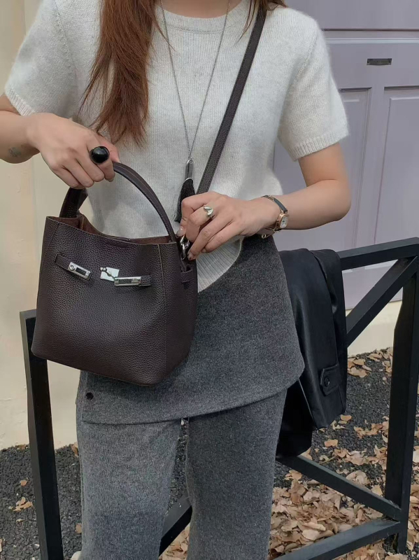 Bucket torba od kože vrhunske kvalitete – ženska torba za svakodnevnu upotrebu, kožna torba za rame ili crossbody