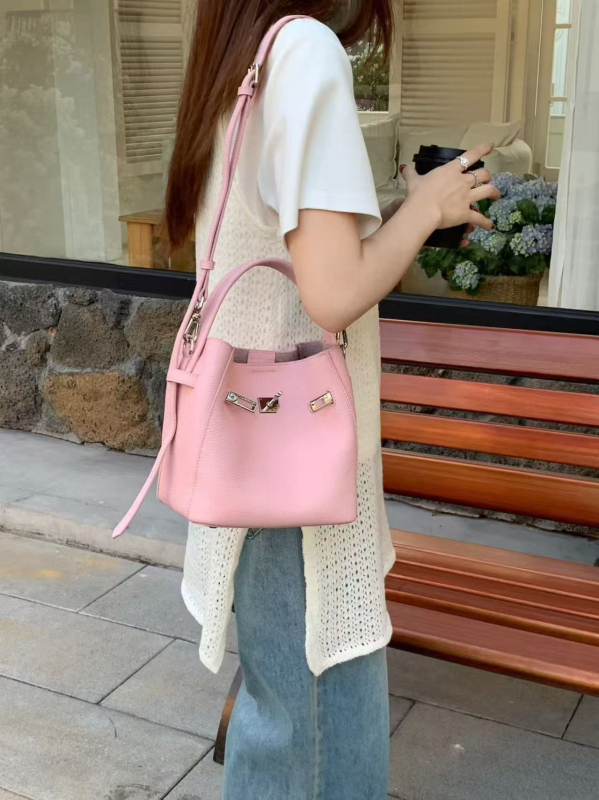 Bucket torba od kože vrhunske kvalitete – ženska torba za svakodnevnu upotrebu, kožna torba za rame ili crossbody