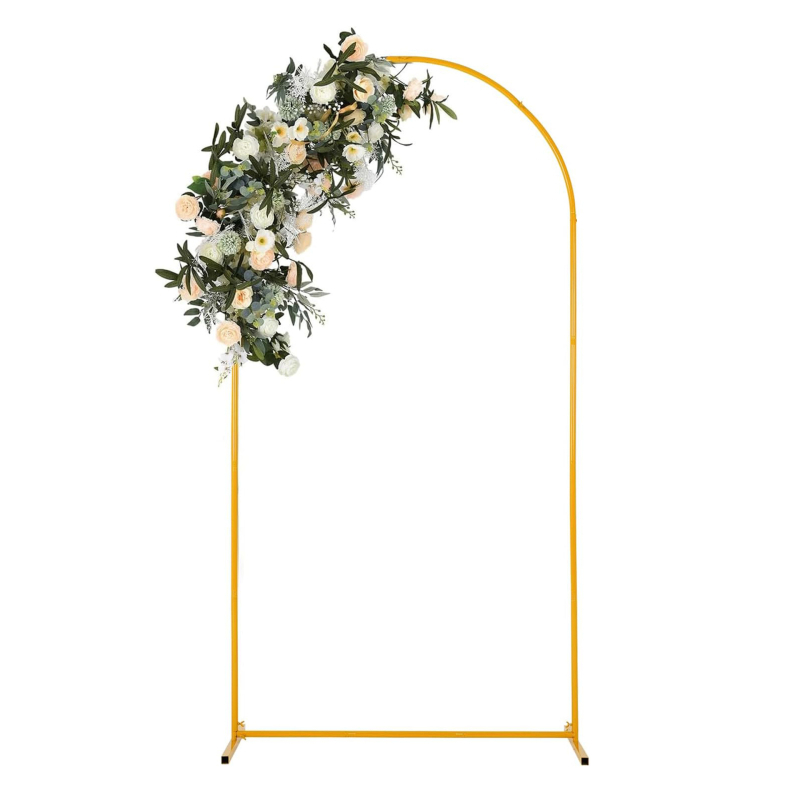 Suport arc metalic auriu pentru baloane, decor nunți și aniversări